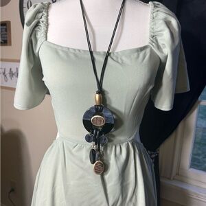 Black and Gold Statement Necklace